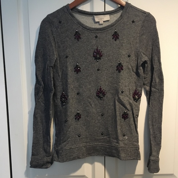 Loft women’s grey crystal and stone embellished XS